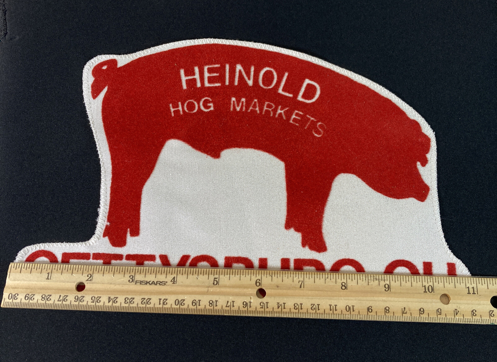 Large Heinold Hog Markets Gettysburg Ohio Farming Agriculture Farm Logo Patch