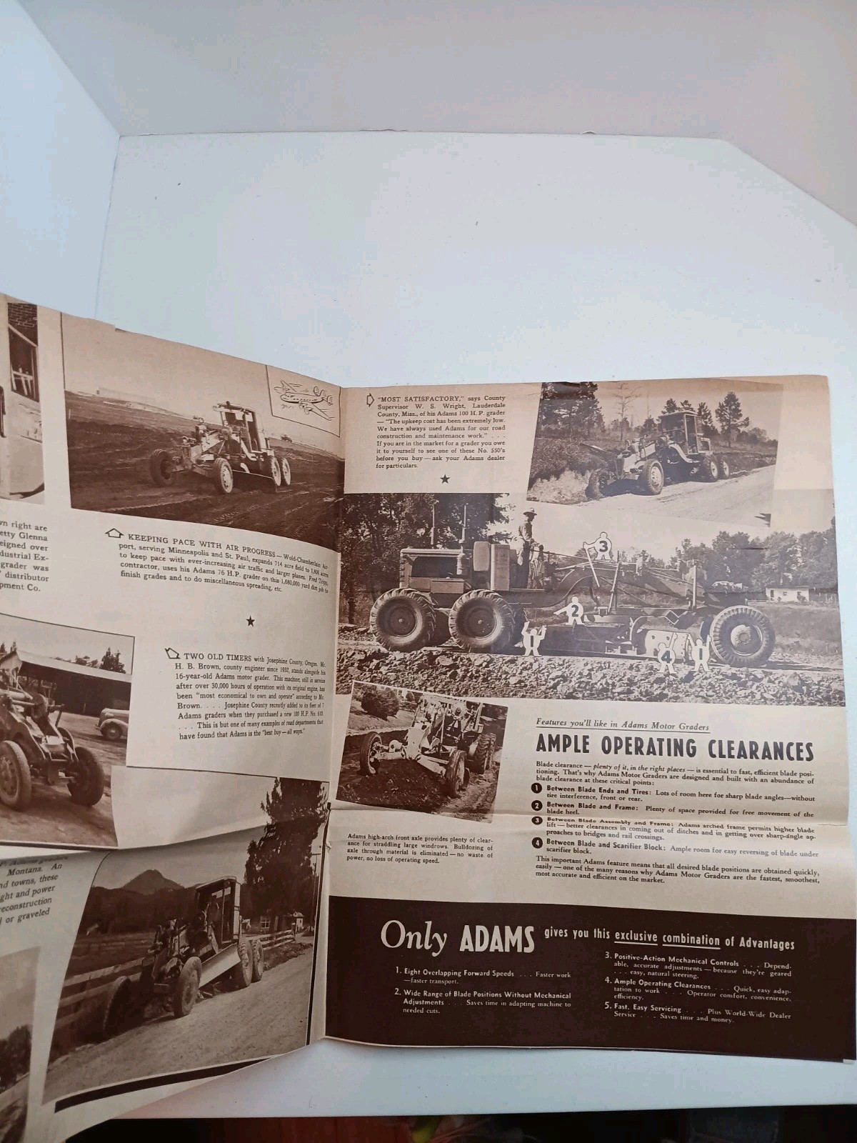Adams Road Machinery Pictorial News Sales Brochure Advertising Mailer