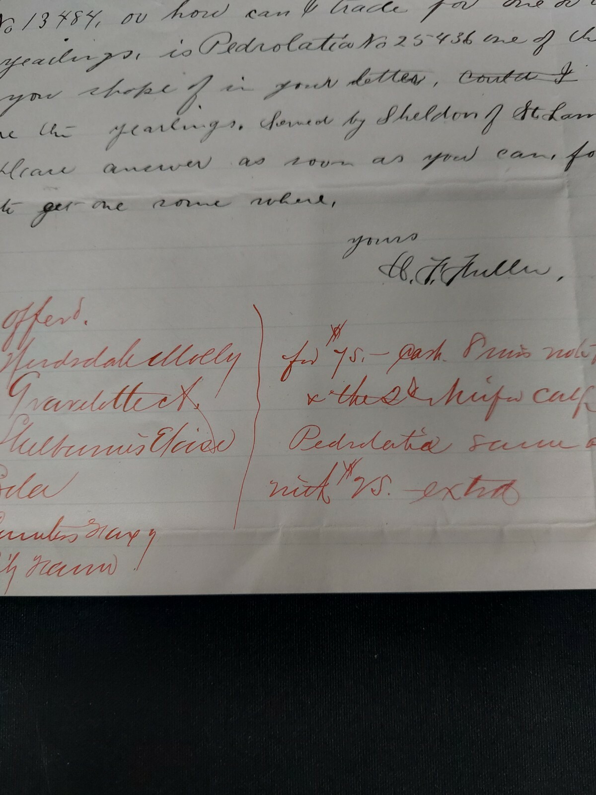 1885 O.F. FULLER Letter Blackstone Mass. missent hand stamp rare
