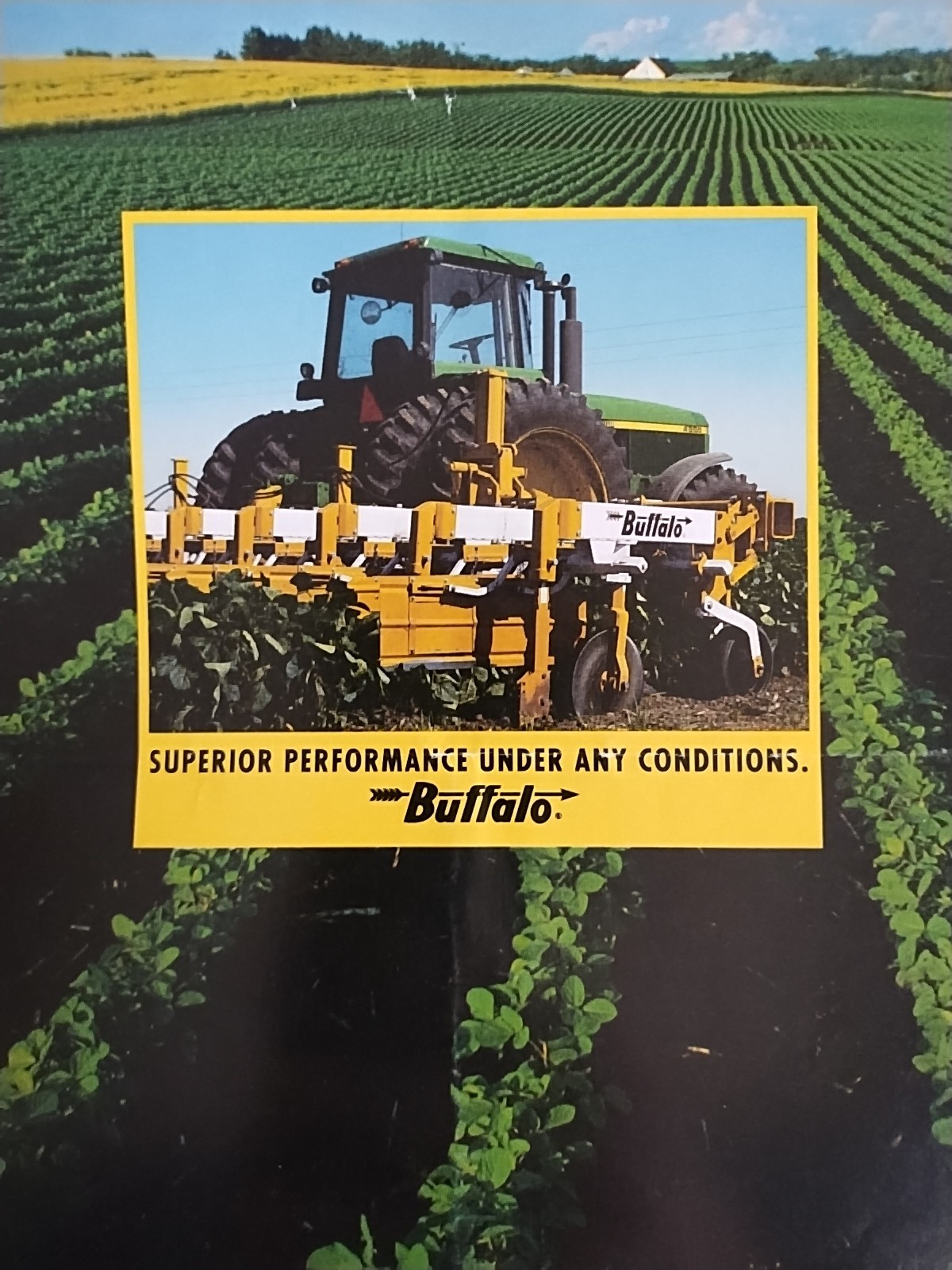 1991 Buffalo Cultivator Brochure Fleischer Mfg Columbus NE USA Farm Field Ag Ad
