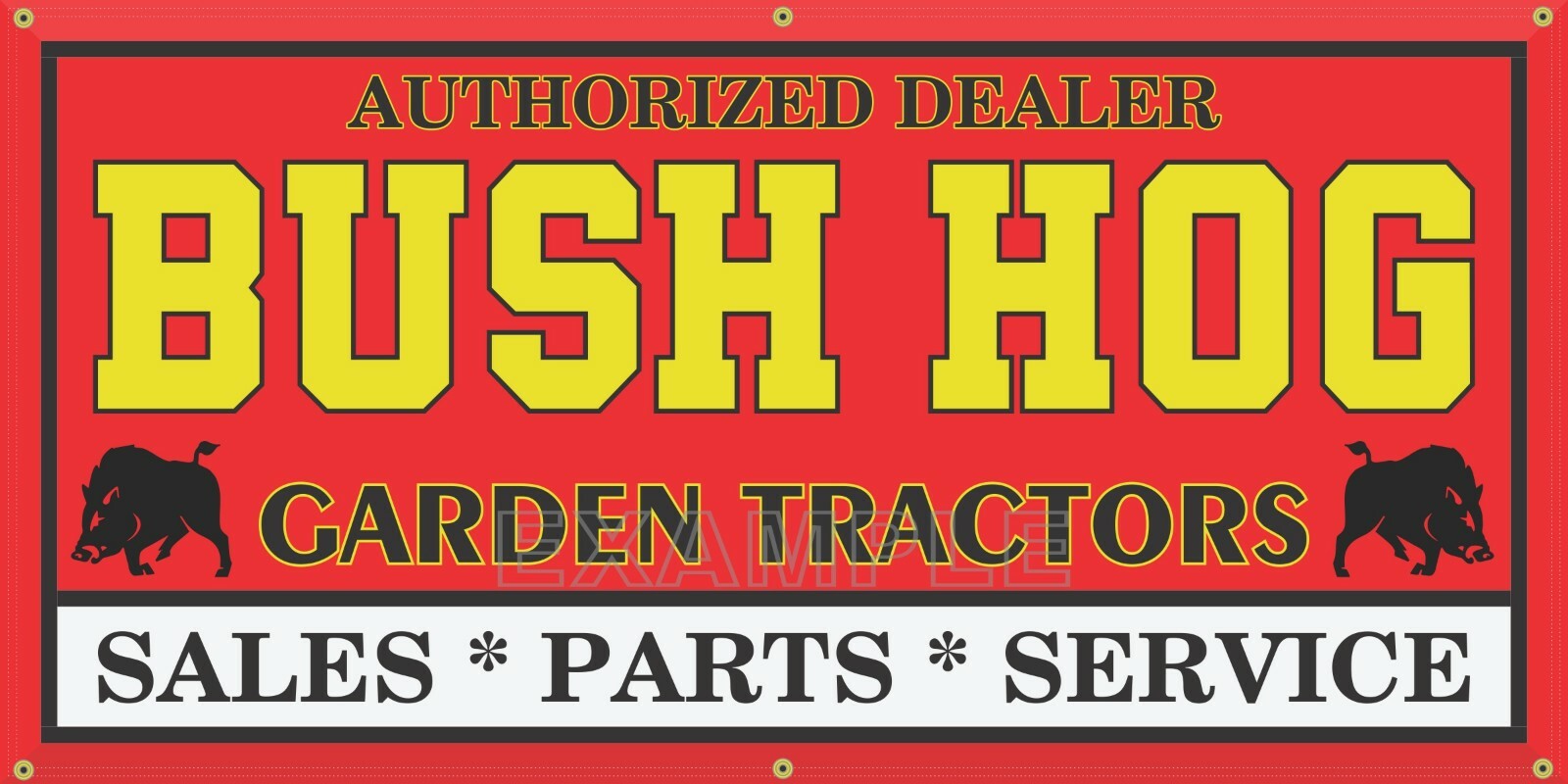BUSH HOG GARDEN TRACTORS EQUIPMENT DEALER SALES OLD VINTAGE SIGN REMAKE BANNER