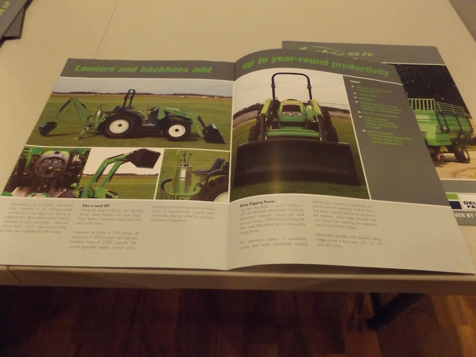 2-pc. DEUTZ FAHR AGCOKID 30 40 50, AGCOLUX 60 70, LIT #AGROKIDBR02 (01-05)