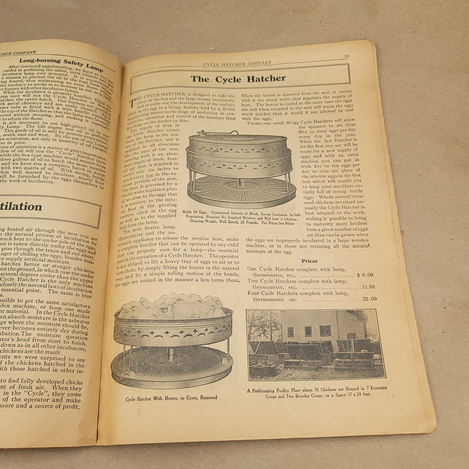 1912 Poultry Profits Philo System Cycle Hatcher Company Chicken