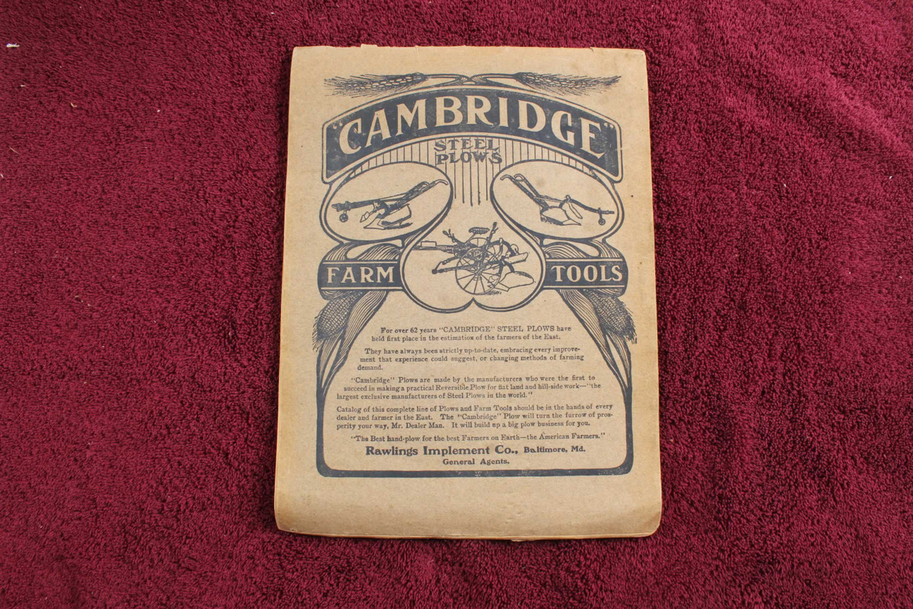 Antique 1908 Rawlings Implement Company Catalog Farm Machinery