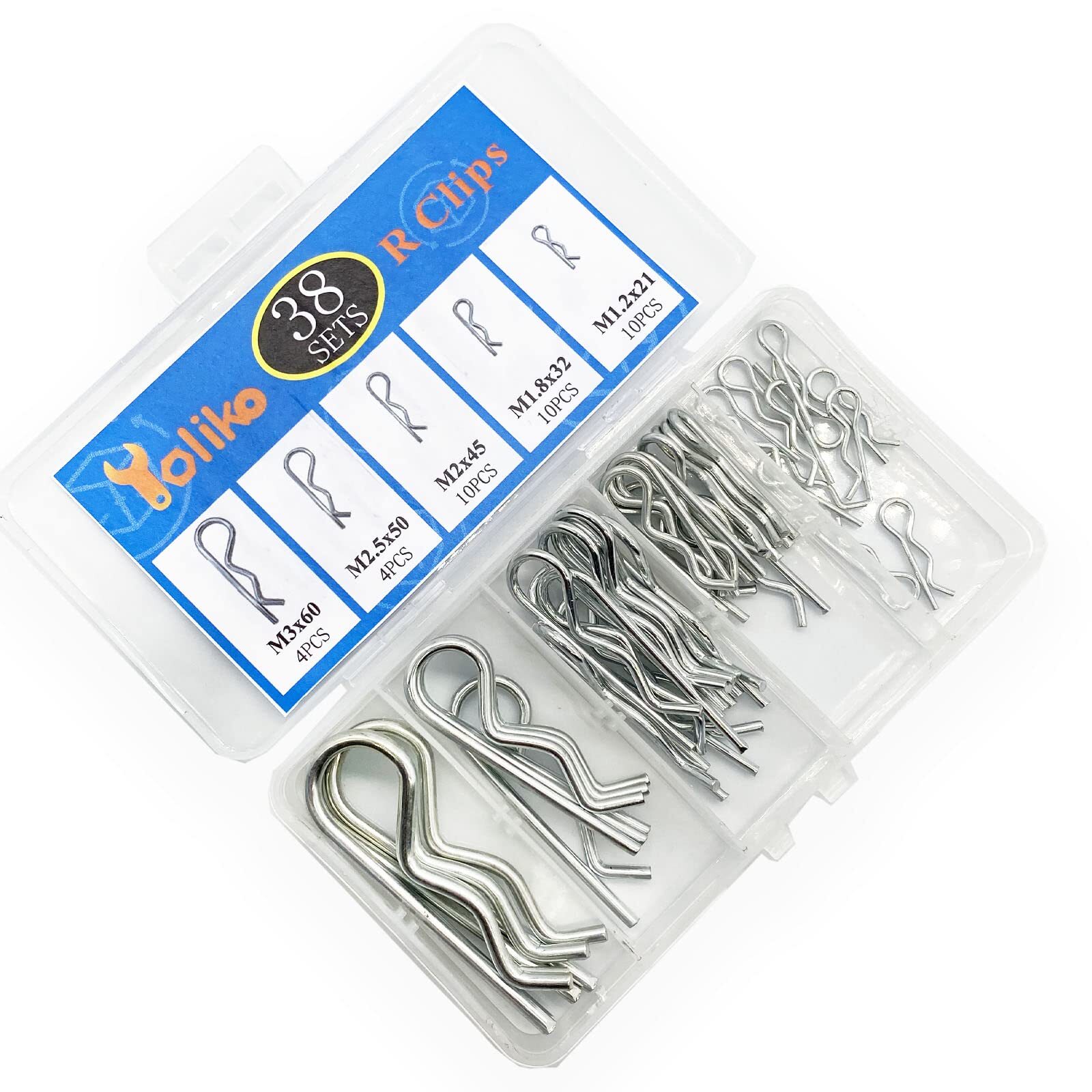 38 Pcs Hitch Pin Clip R Clips Retaining Pins Tractor Cotter Pin Hair Pin Assortm