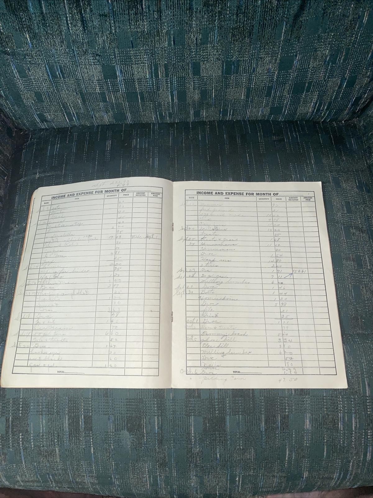 1949 Farm Record Income Tax Book Chippewa Falls Wisconsin First National Bank