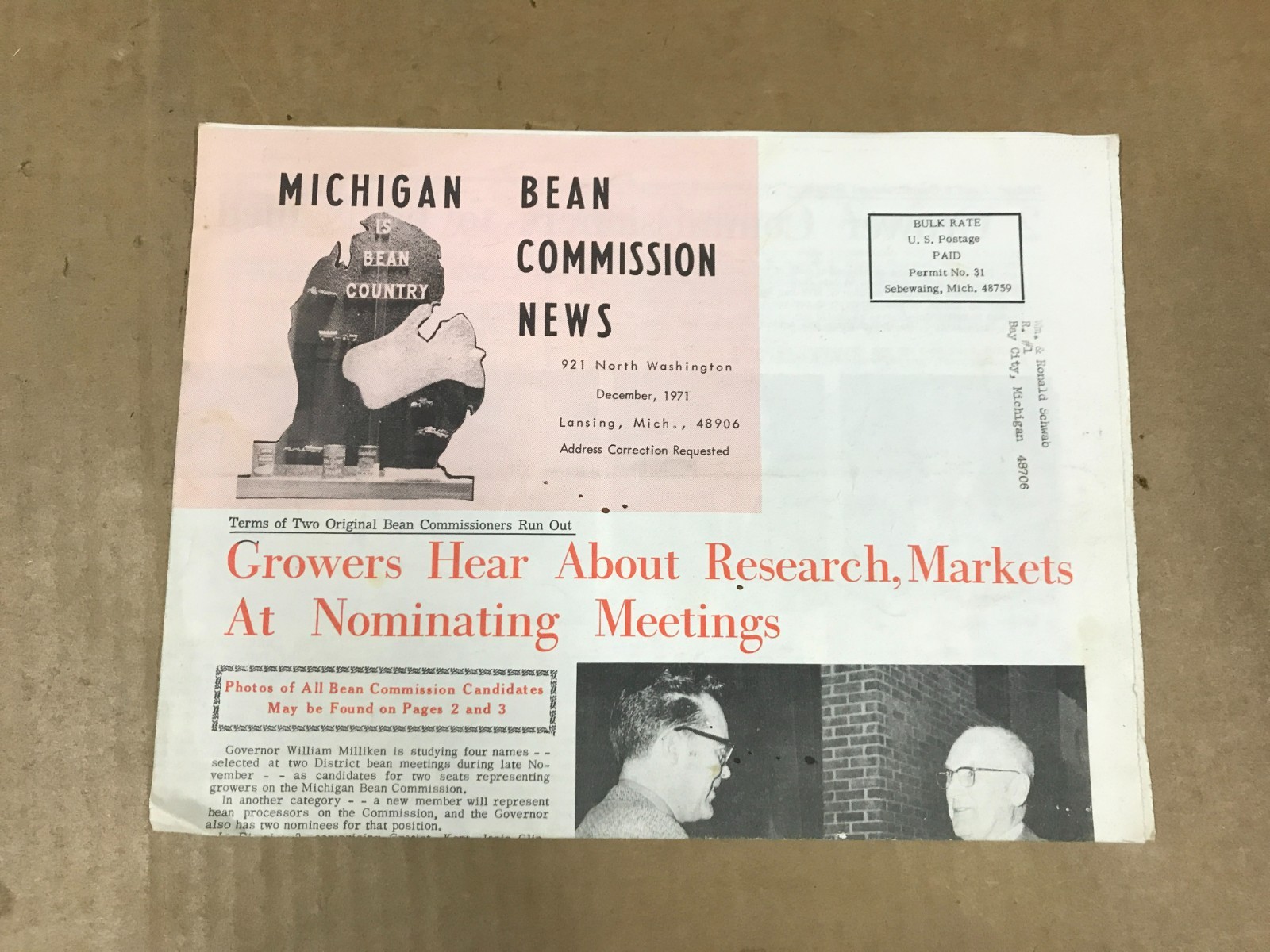 Vintage Michigan Bean Commission News – December 1971
