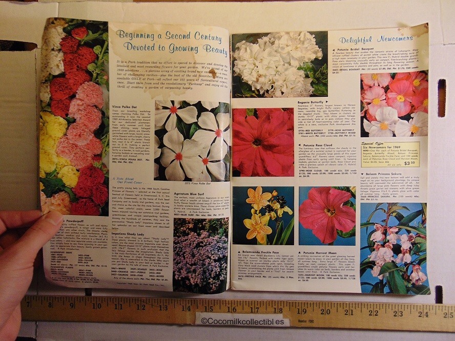 Vintage 1969 Geo W Park Seed Co Flower Book Greenwood South Carolina