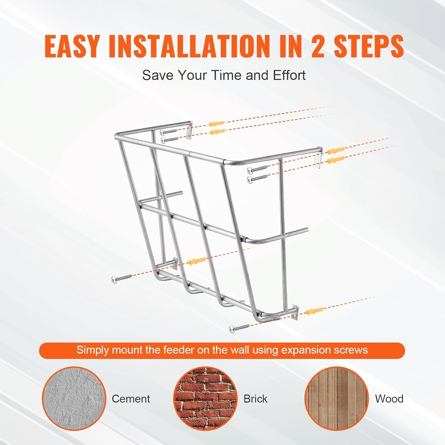 Space-Saving 18.5 Gallon Hay Feeder Rack for Multiple Outdoor Livestock Feeding