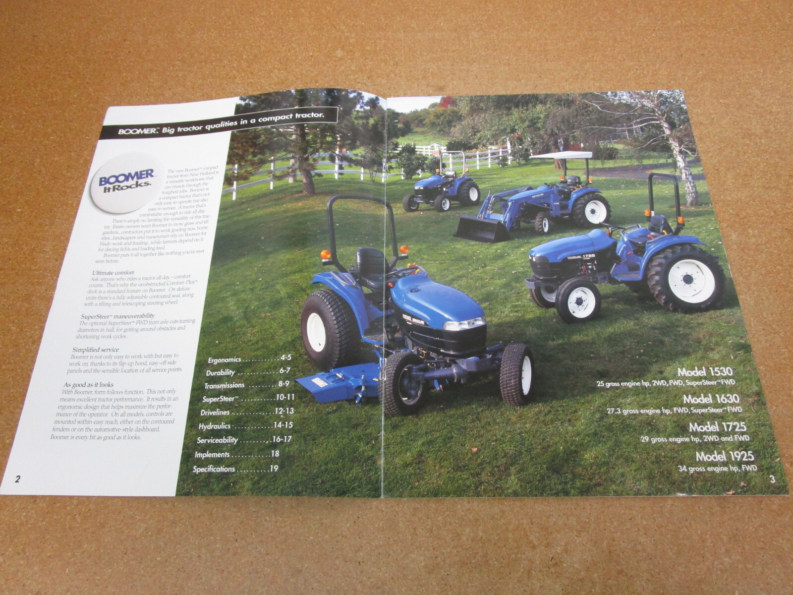 1996 Ford Tractor Boomer Compact Utility catalog sales brochure 26pg ORIGINAL