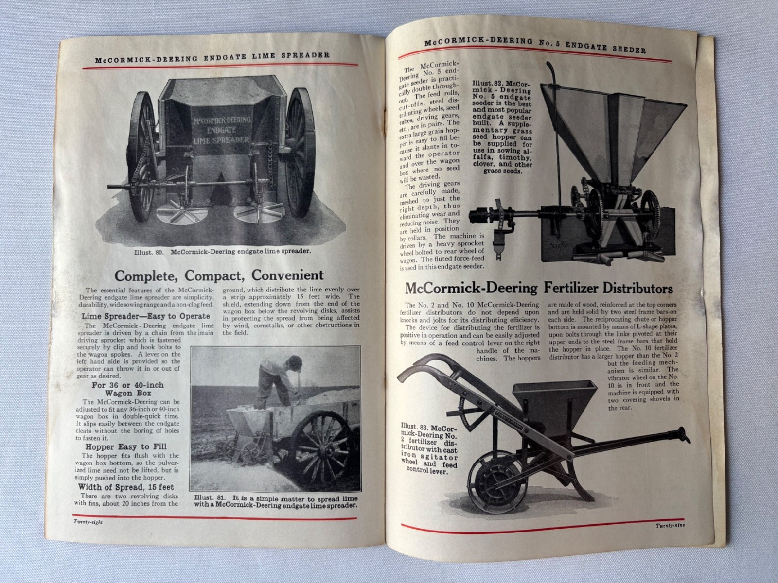 Antique McCormick-Deering Grain Drills Catalog Circa 1931 Great Illustrations