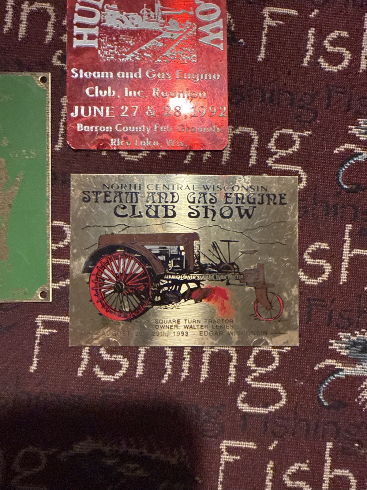 Lot Of 5 Wisconsin Steam Engine Hit & Miss Antique Tractor Show Exhibitor Plaque