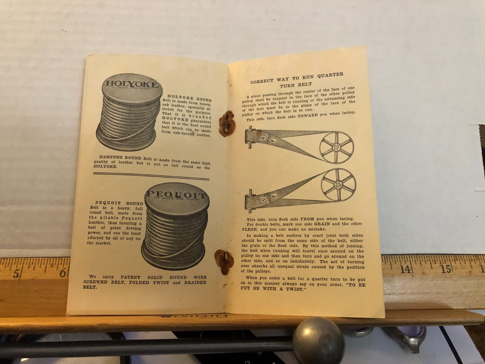 1906 Holyoke Belting Co. Brochures Gandy Phelps Cottonseed Unloader Submarine