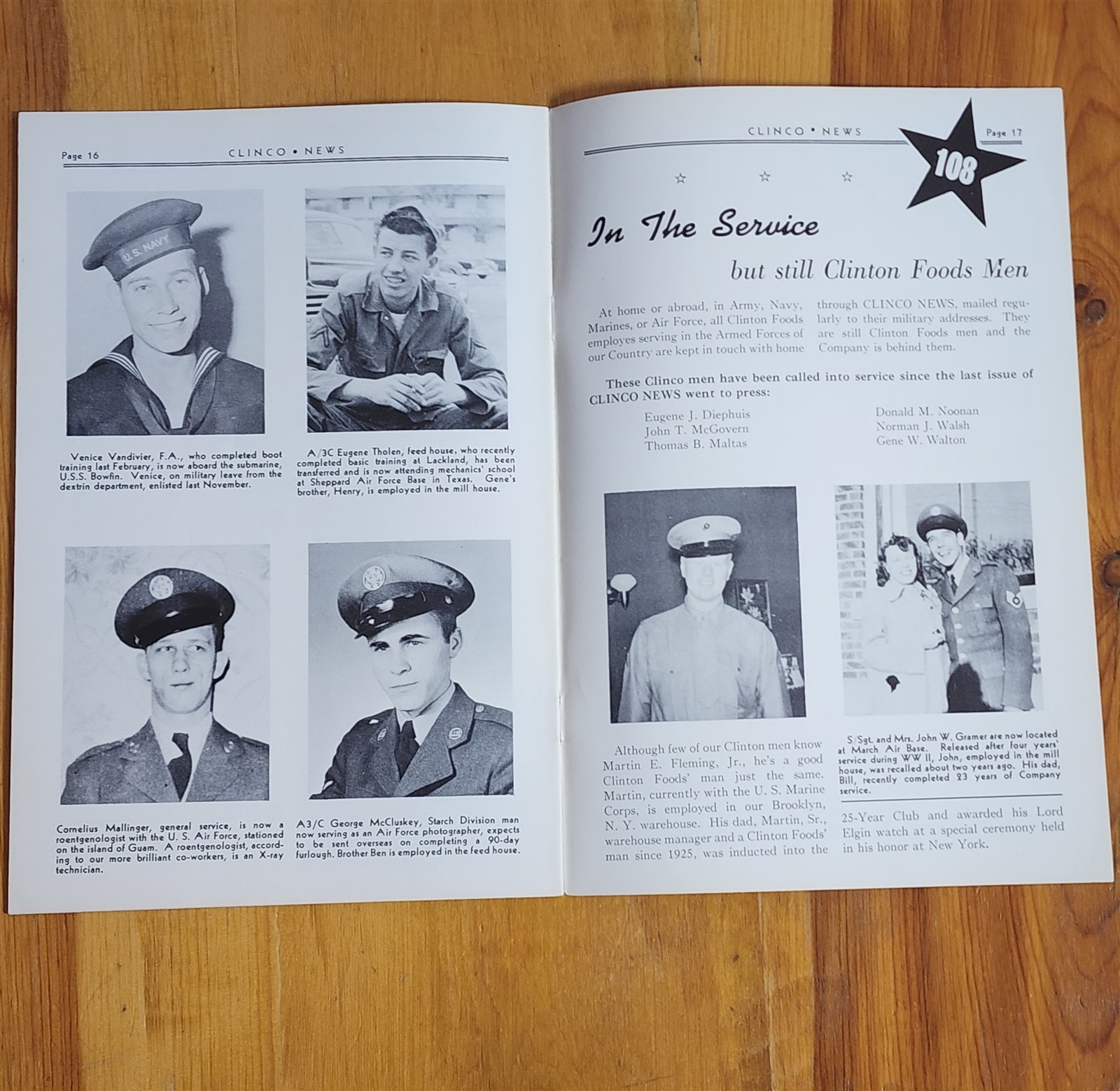 1952 CLINCO CLINTON INDUSTRIES NEWS BOOKLET KOREAN VETS RETURN GOLF CLINTON IOWA