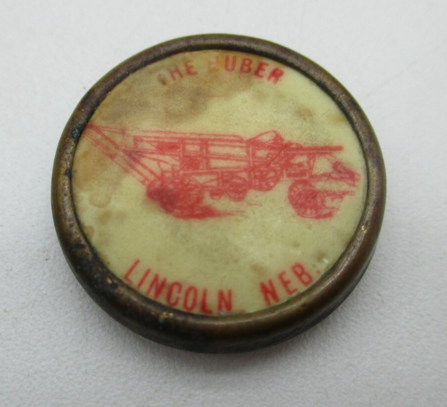 c1900 THE HUBER STEAM ENGINE TRACTOR Lincoln, Nebraska 2 Sided Advertising Piece