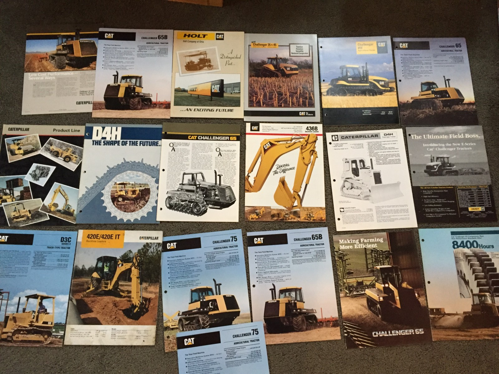 MASSIVE Lot of 43 Caterpillar CAT Industrial equipment brochures Literature