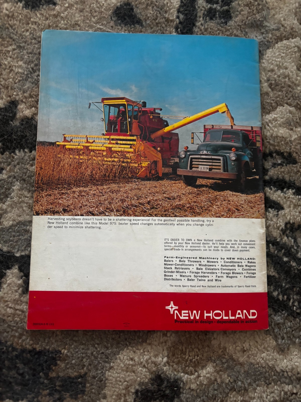 New Holland 975 985 995 Combine For 1970 Brochure DCPA26
