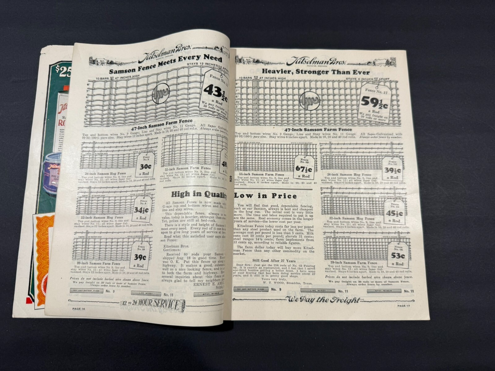 1929 Kitselman Brothers Fence Catalog….Amazing Fence Brochure!