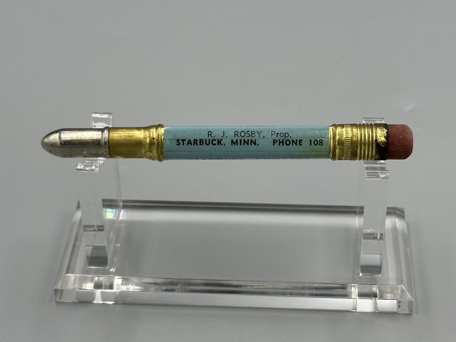 Vintage BABY CHICKS Advertising BULLET PENCIL Minnesota TYLER & STARBUCK