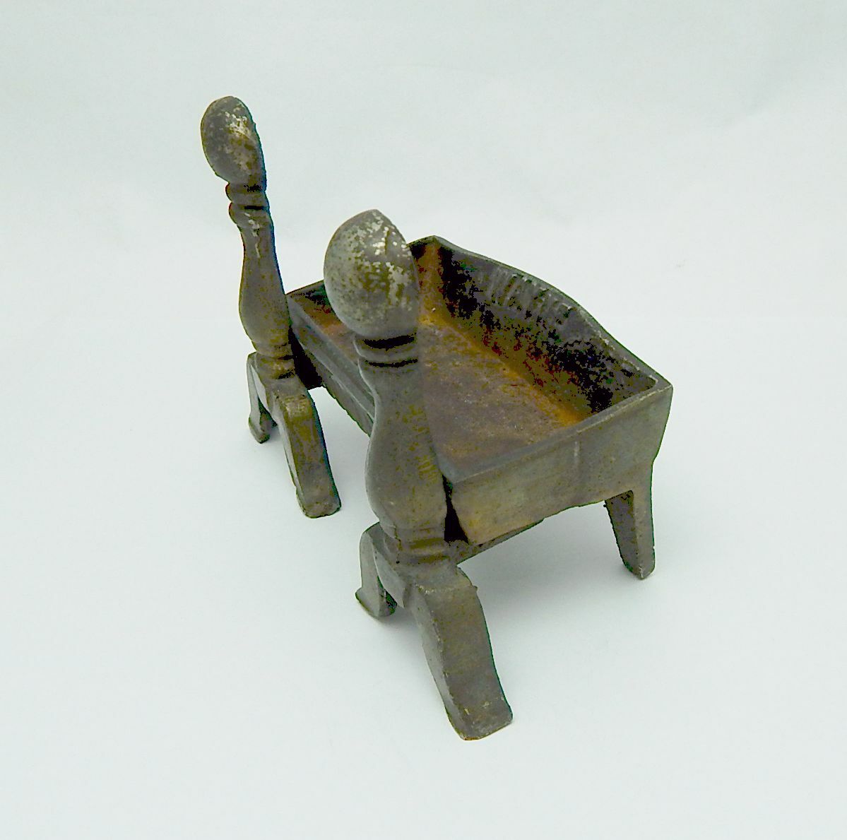 Wayne AGL Works Goldsboro NC Cast Iron Andirons Advertising Ashtray Paperweight