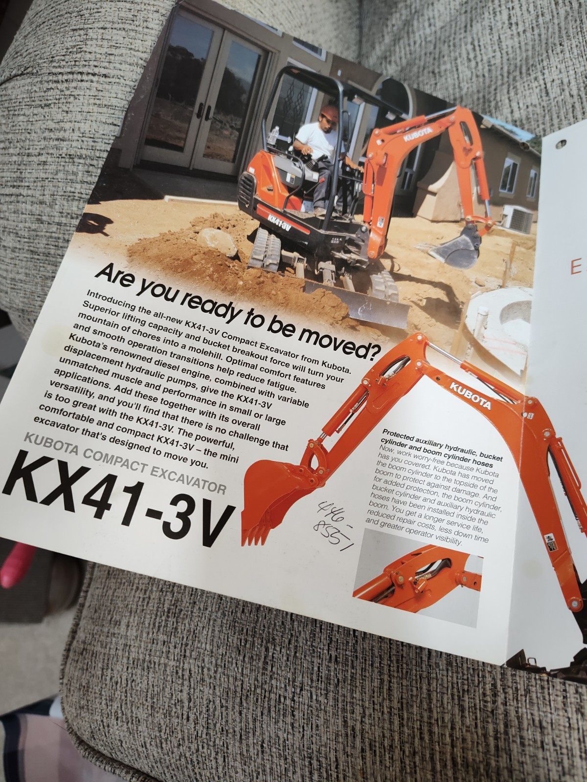 2003 Kubota KX Compact Excavator sales brochure