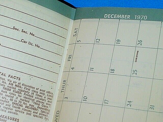 VTG 1970-1983 SPERRY RAND, SPERRY NEW HOLLAND MONTHLY PLANNER CALENDAR BOOKLET