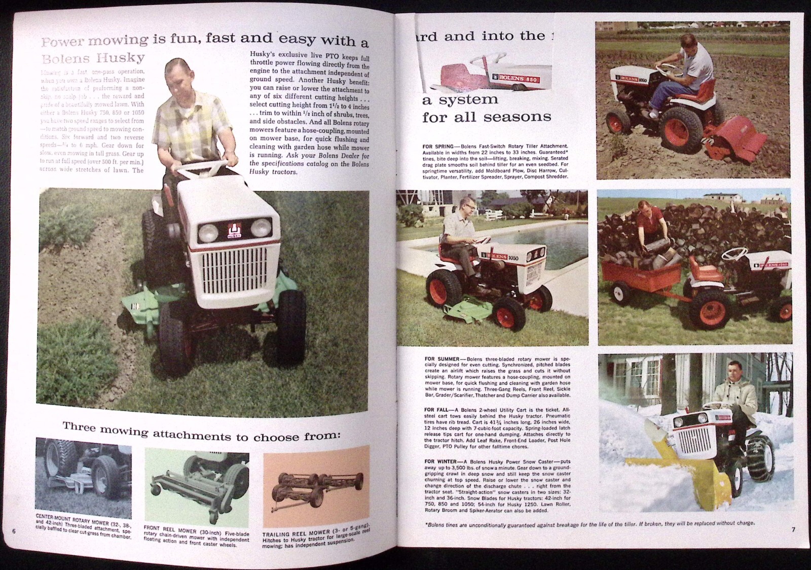 1967 Bolens Lawn Mower Dealer Brochure Catalog Outdoor Power Equipment