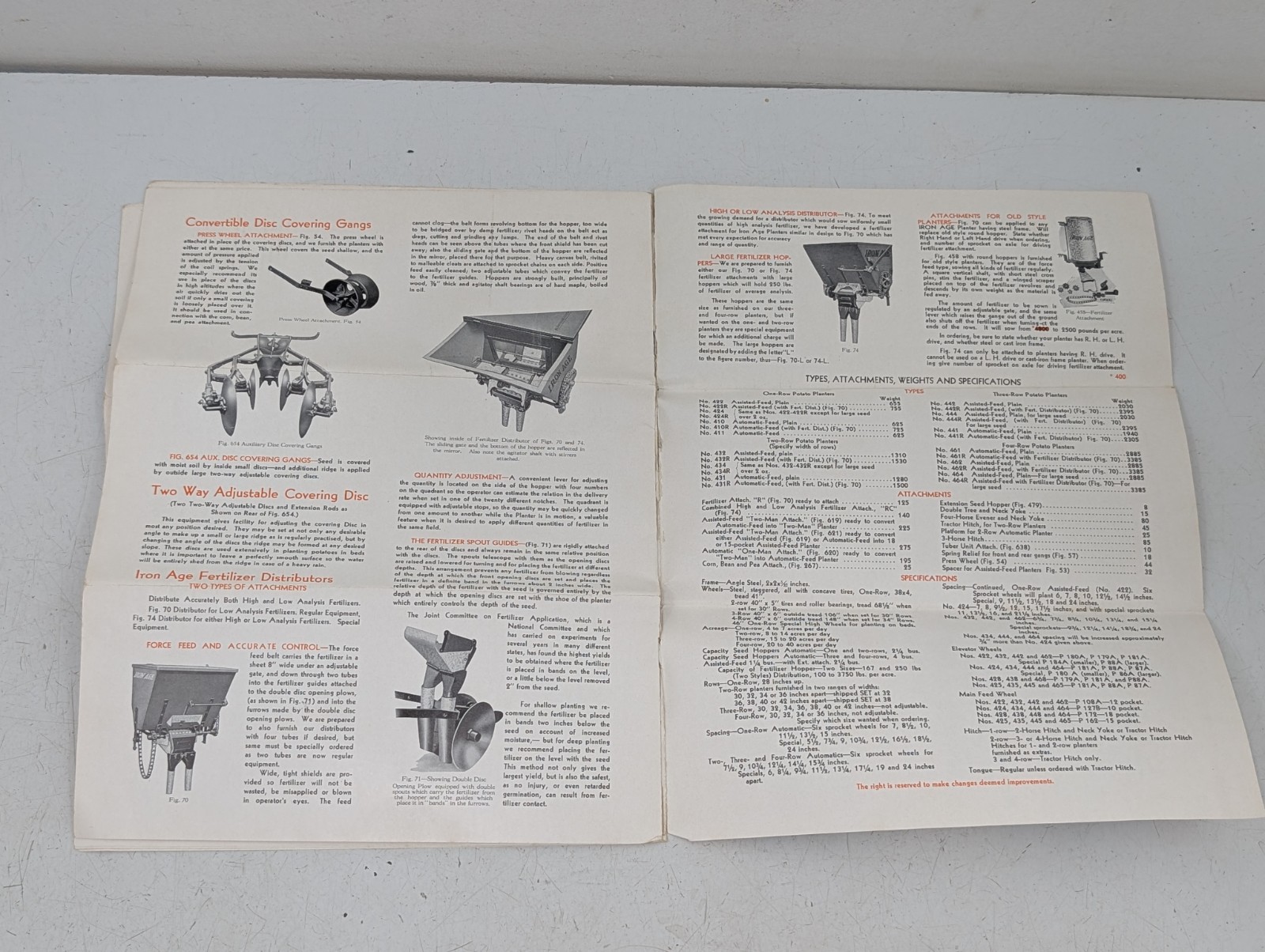 Vintage Farquhar Co. Iron Age Potato Planters Dealer Sales Brochure Original