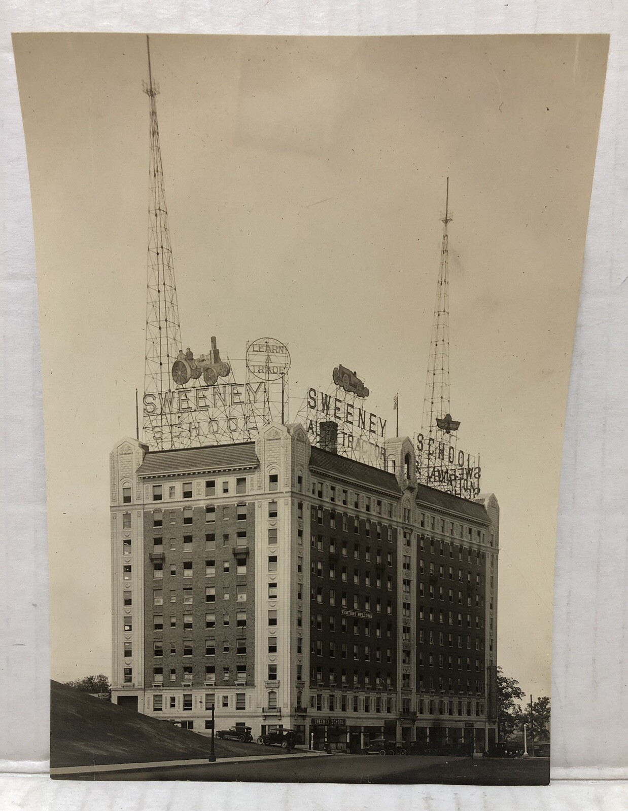 Rare – SWEENY (Automobiles) TRACTOR SCHOOL Real Photo – Kansas City – circa 1920