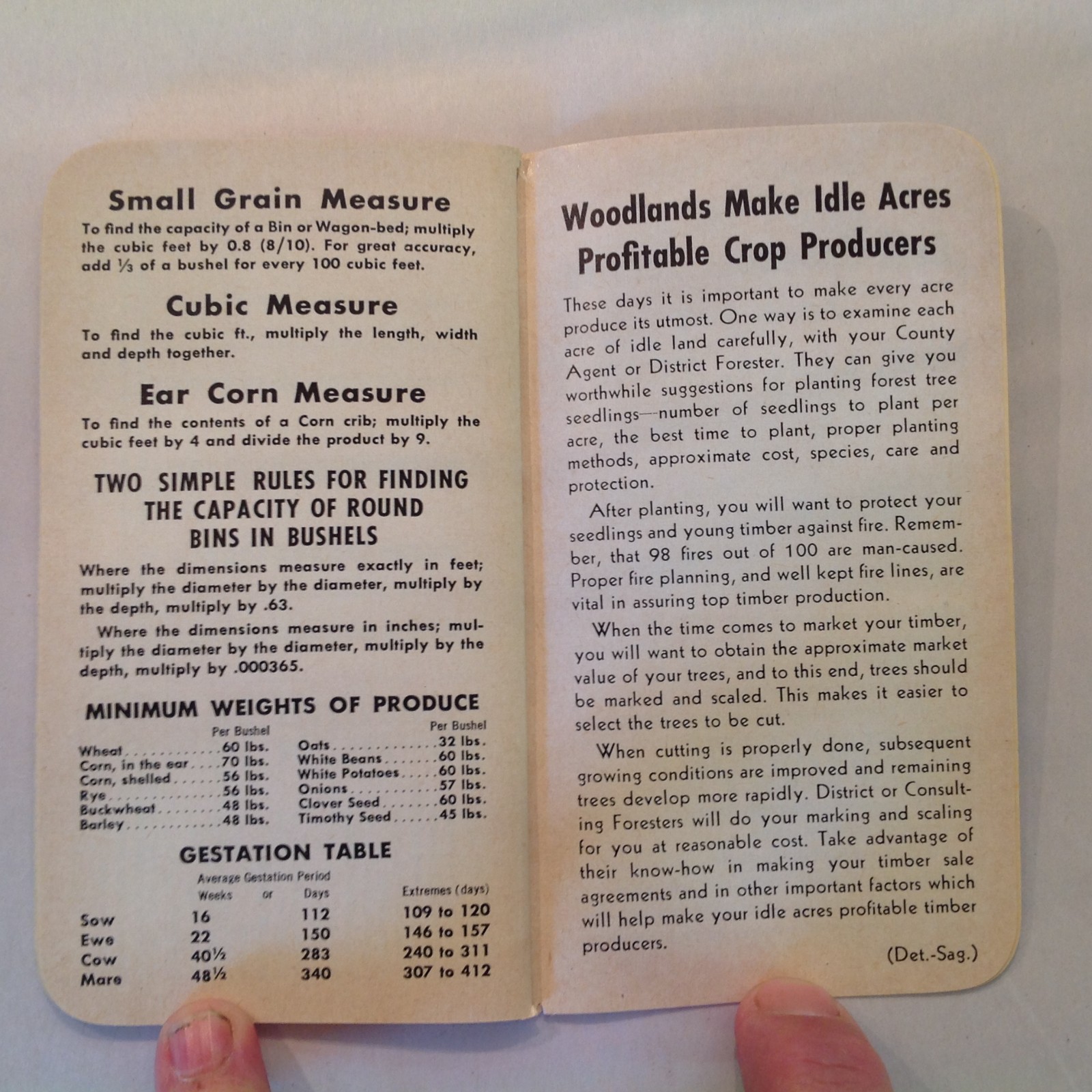 Vintage 1954 Agrico Fertilizer Memo Book Advert Michigan Farmer Testimonials MI