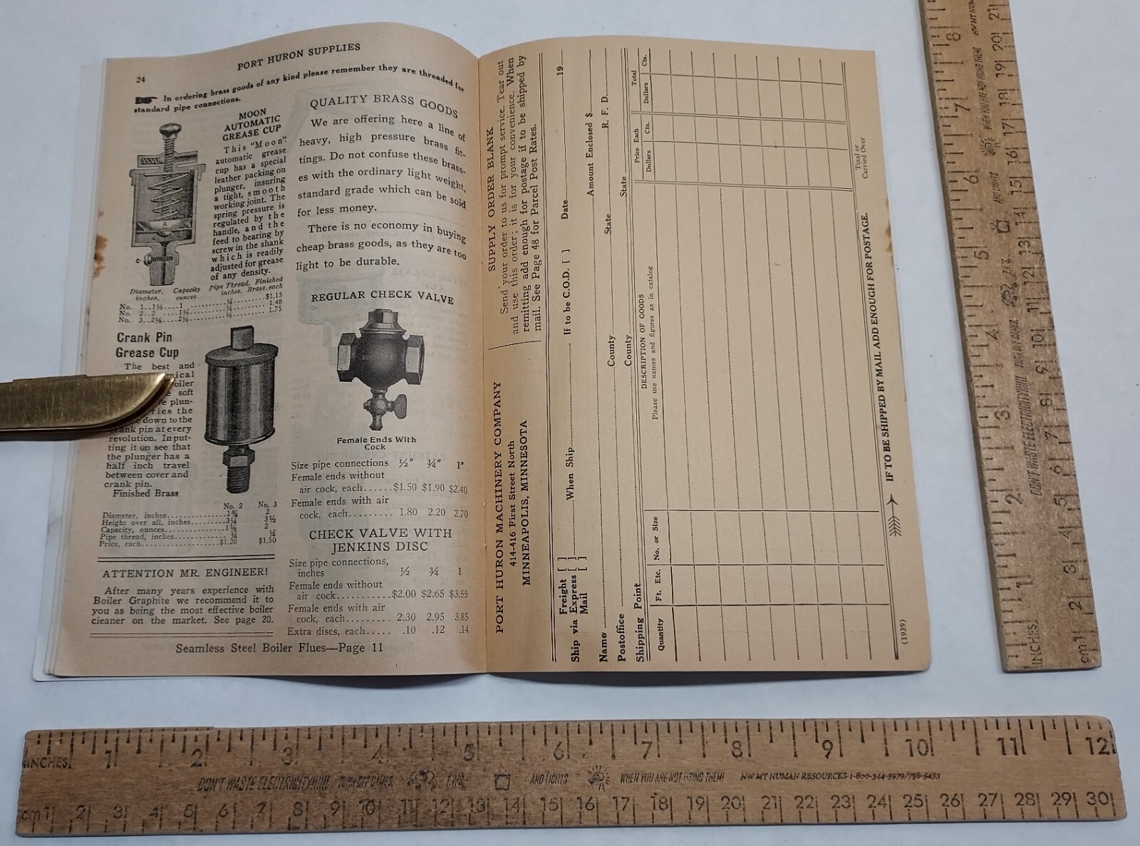 1939 – SUPPLY CATALOG – PORT HURON – 43rd Year Book – listing #7380