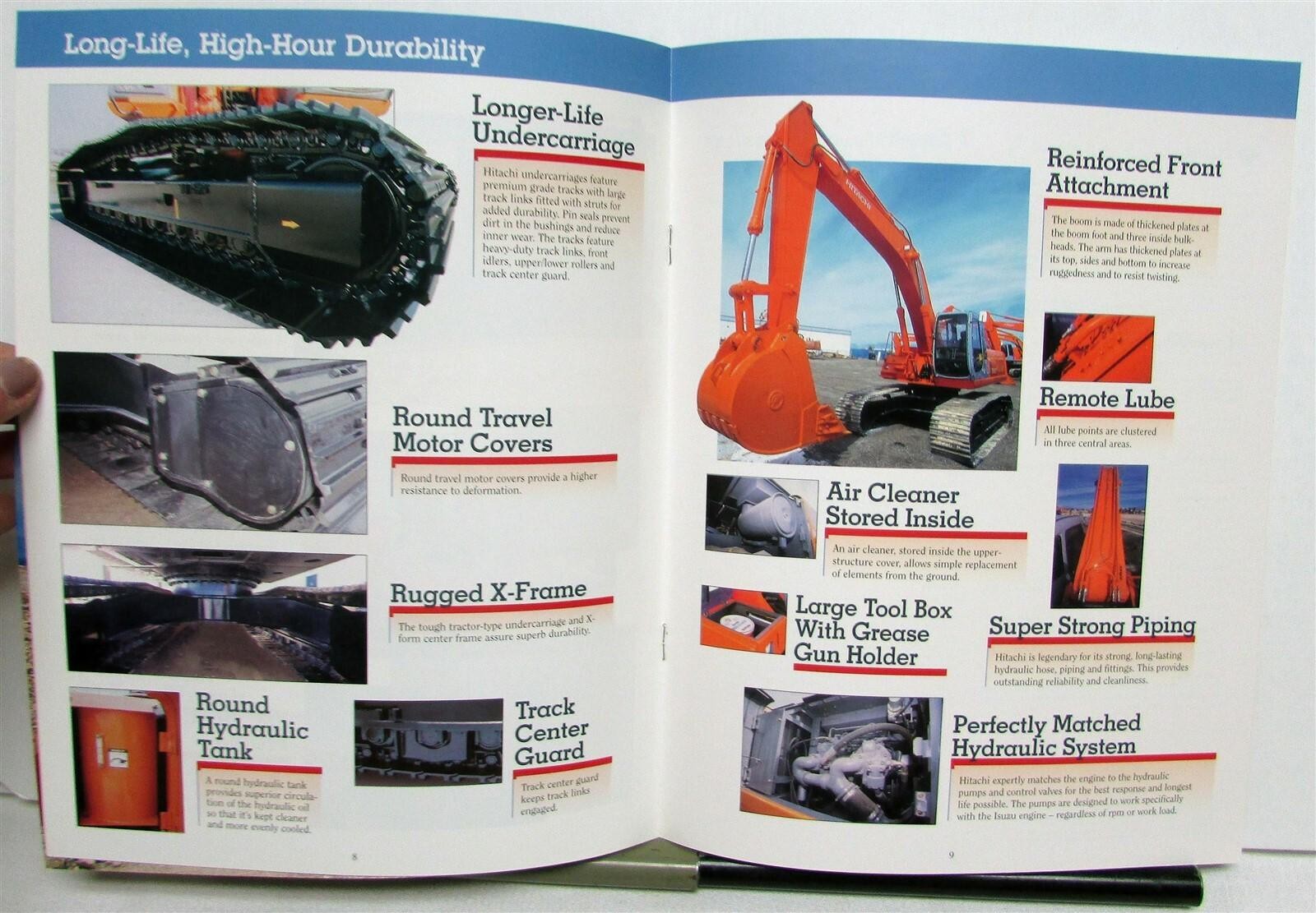 1990s Hitachi Super EX330V Excavator Specifications Construction Sales Brochure