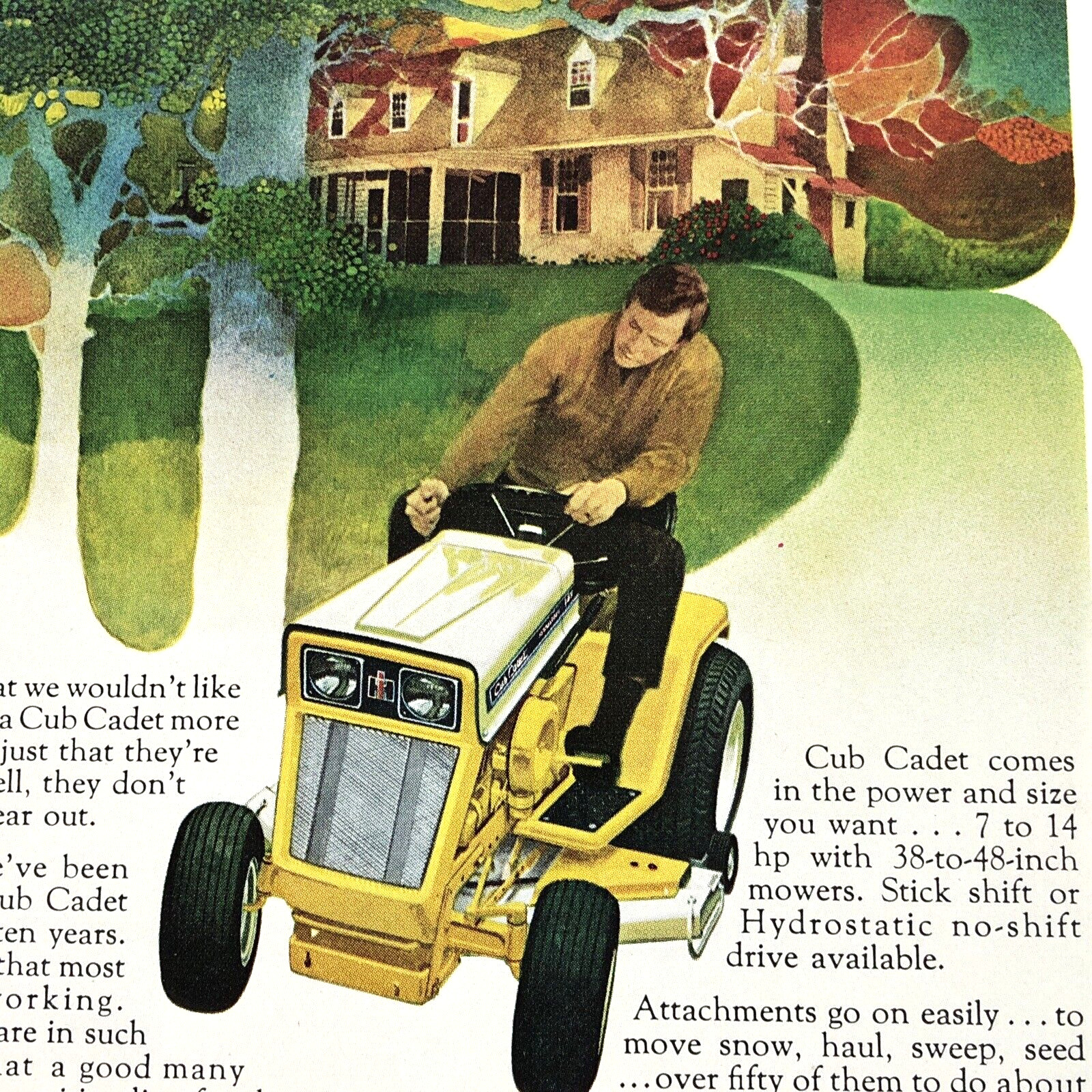 Vintage Cub Cadet Lawn Garden Tractor and the World of Amway of Canada Print Ad
