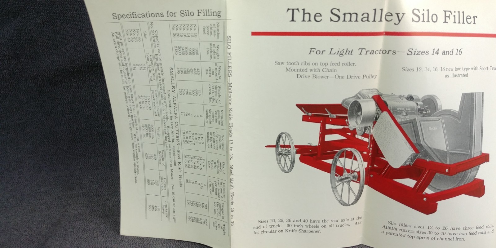 Birdsell Manufacturing Co Smalley Silo Filler Advertising Brochure Antique L56