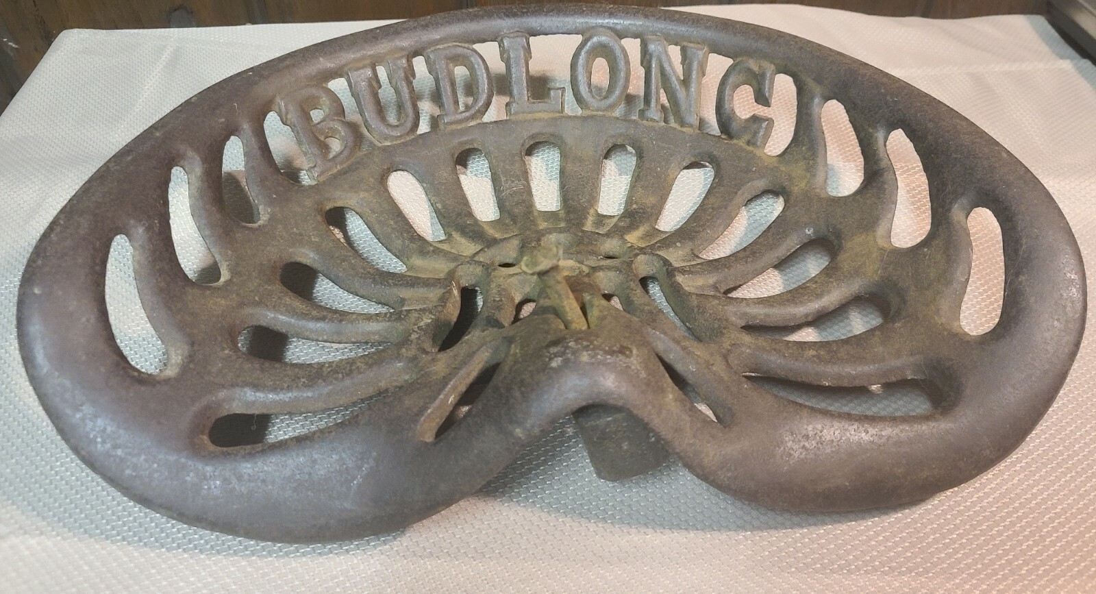 Antique Cast Iron Bud Long Tractor Plow Seat
