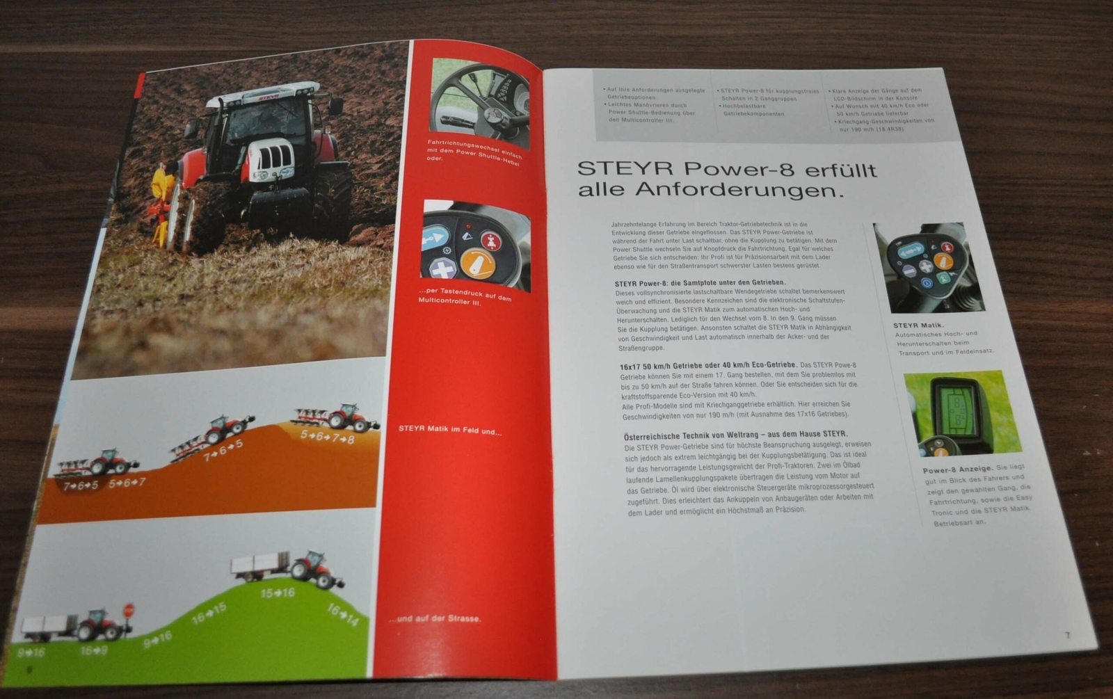 Steyr Profi 4110 4120 4130 6115 6125 6140 Tractor Brochure Prospekt