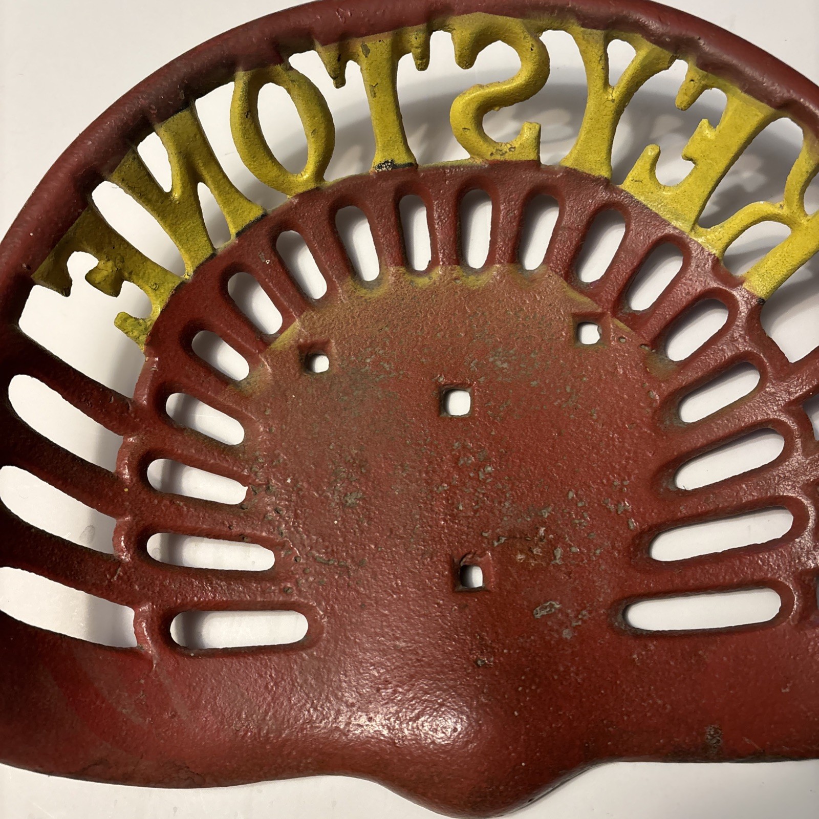 Vintage Keystone Cast Iron Tractor Seat Antique Farm Collectible