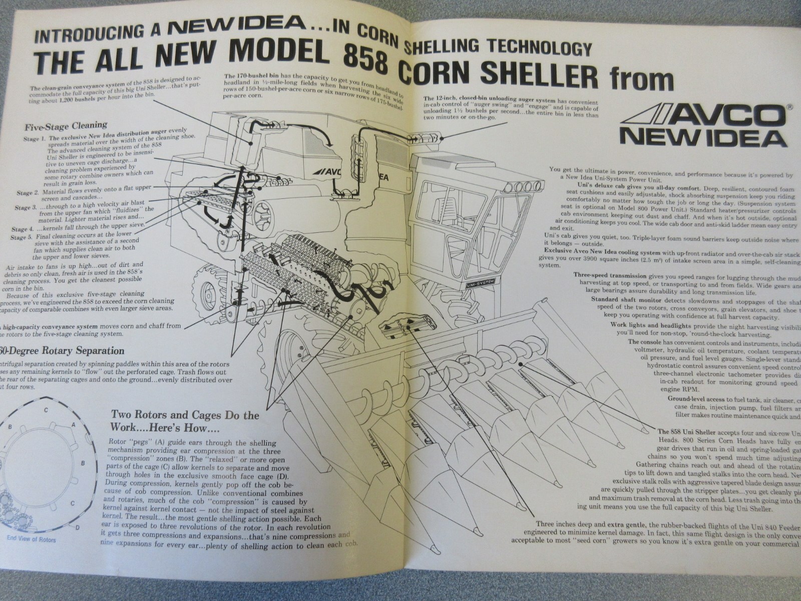 Avco New Idea 858 Uni Sheller Sales Brochure