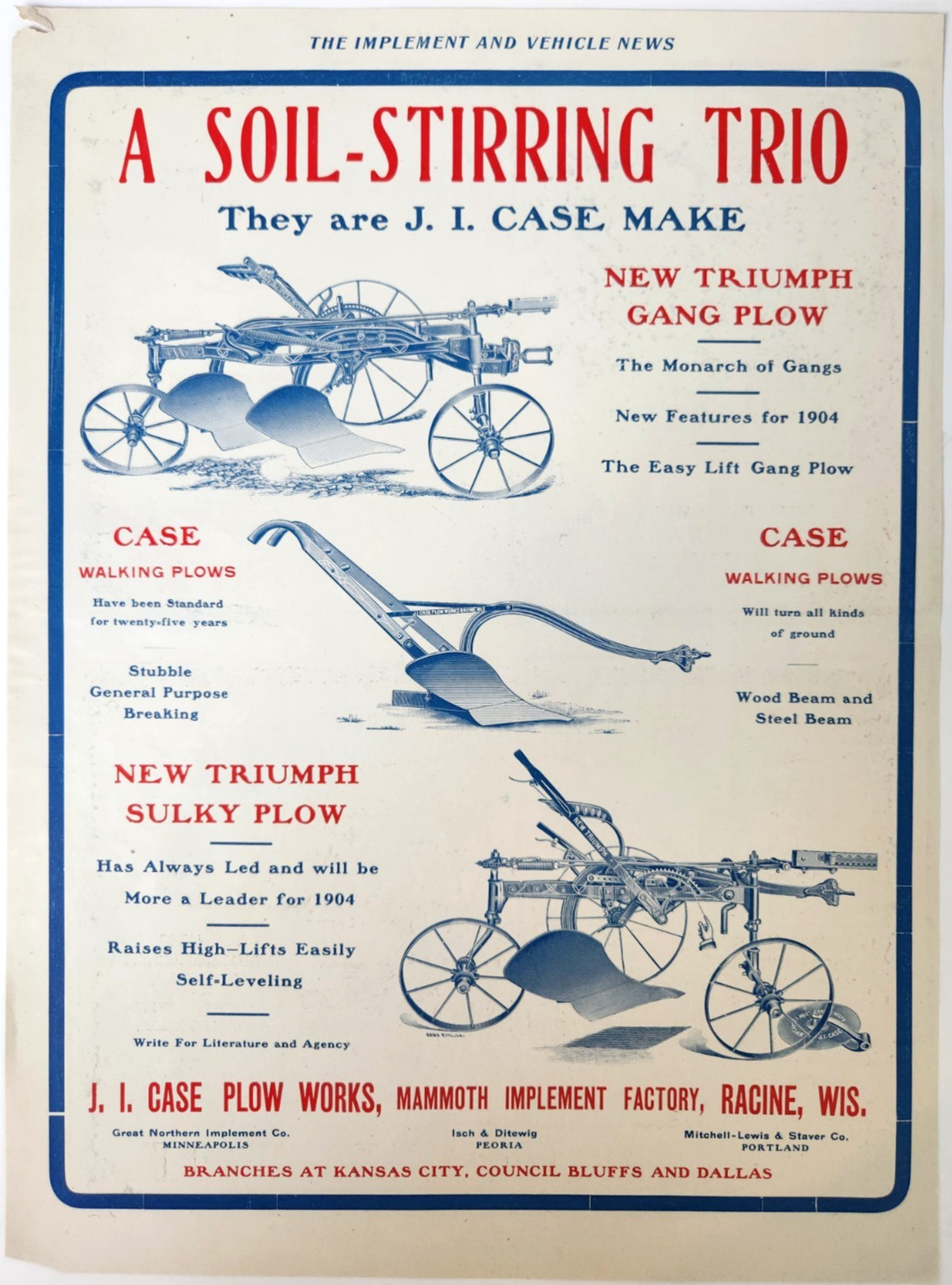 Milwaukee Deering Int Harvester Farming Santa Equipment 1903 Magazine Print Ad