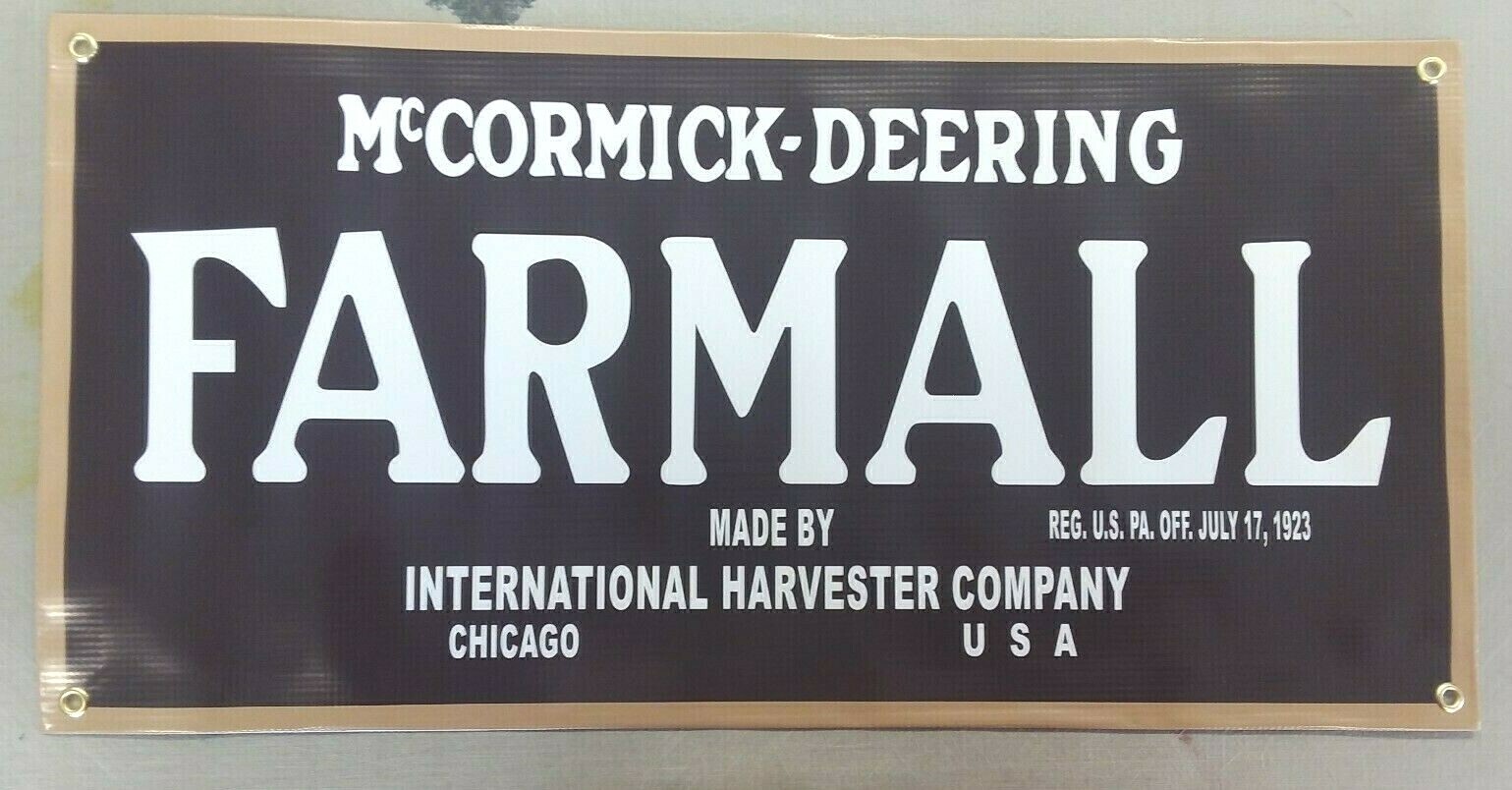 McCORMICK-DEERING FARMALL BANNER- 24&Prime; X 12&Prime;