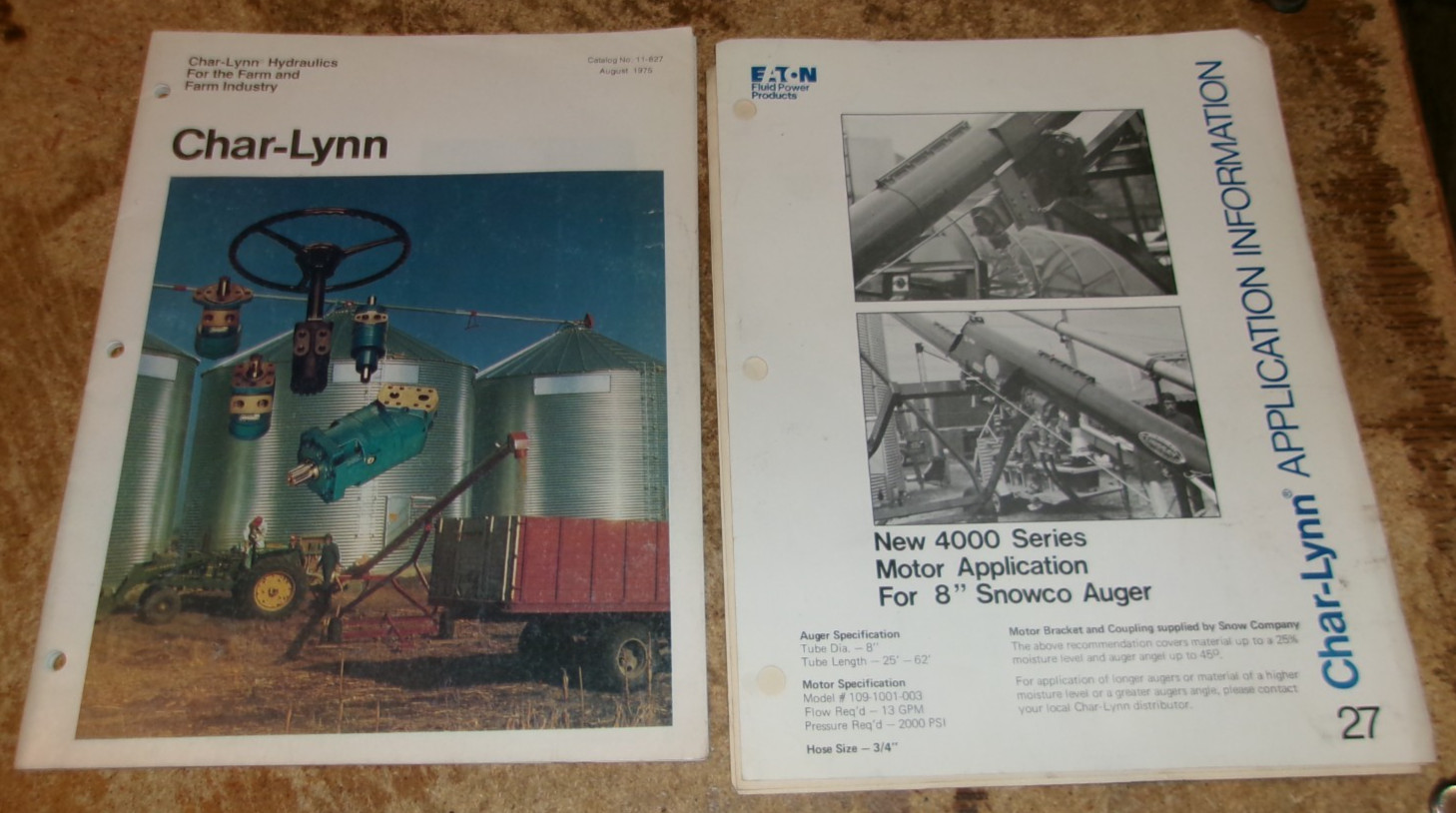 1975 char-lynn hydraulic pumps catalog in good shape used