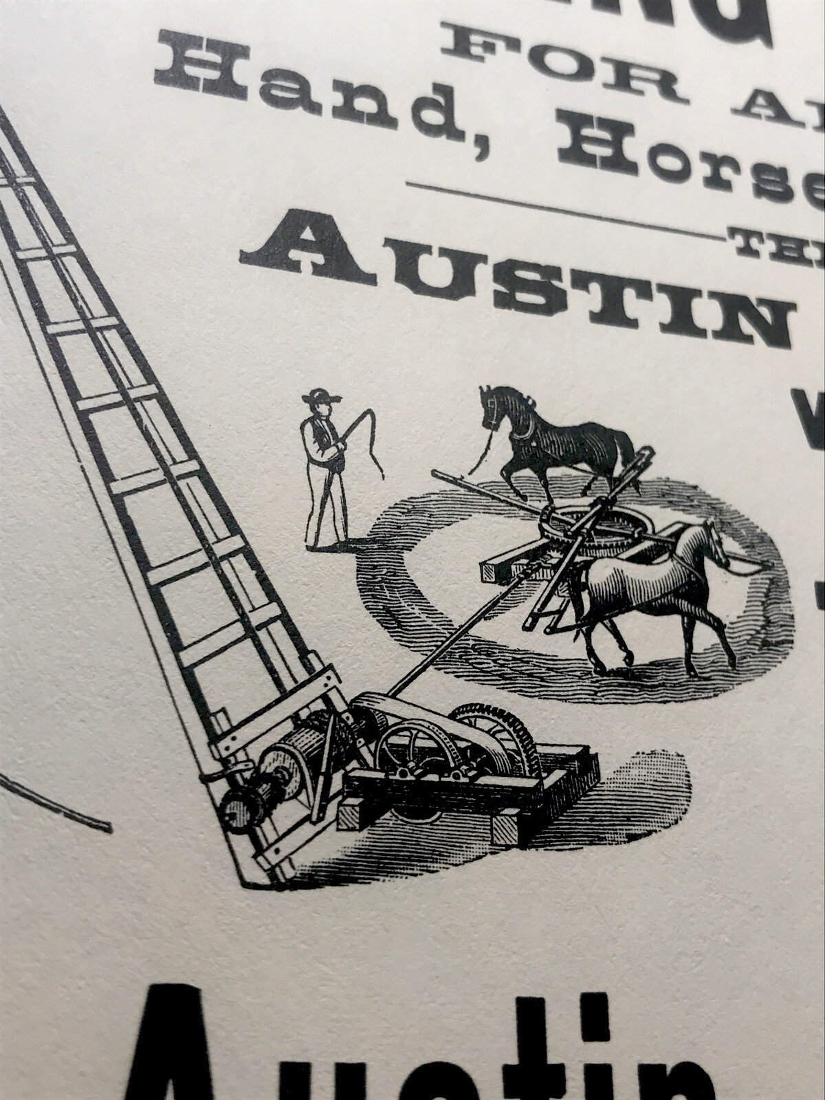 1889 Well Making Machinery Farm Advertising – Chicago Goulds, Austin & Caldwell