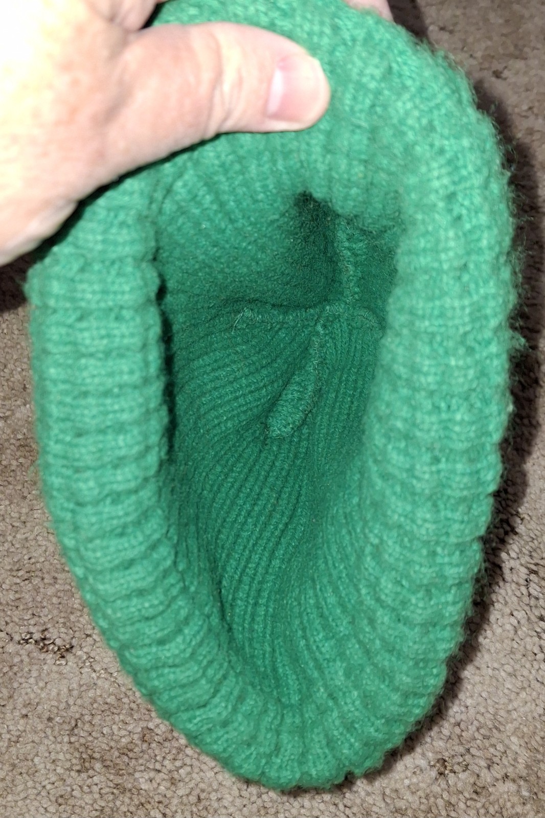 Vintage Avco New Idea Green Winter Hat Toboggan