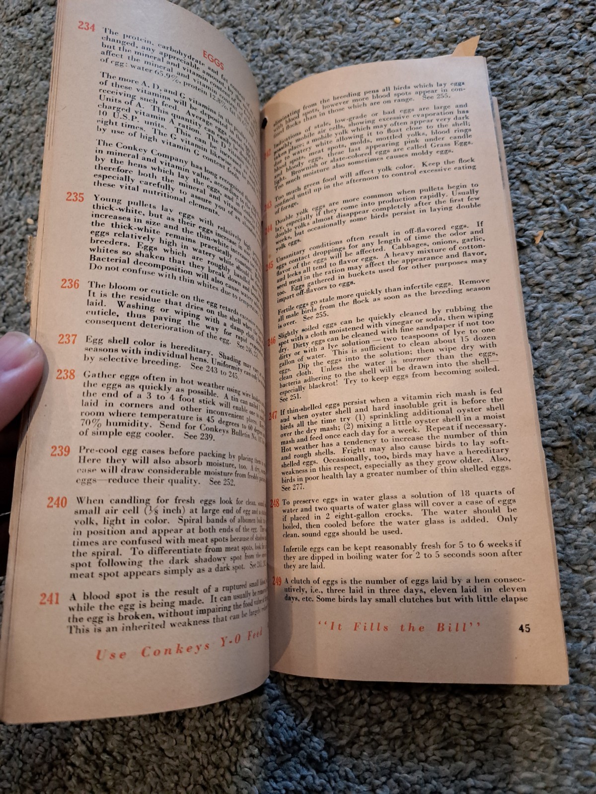 Conkeys Poultry Reference Book Part I 1946 G. E. Conkey Co. Chickens