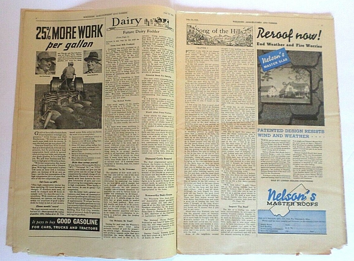 Vintage Wisconsin Agriculturist and Farmer March 28 & June 20, 1936 Issues