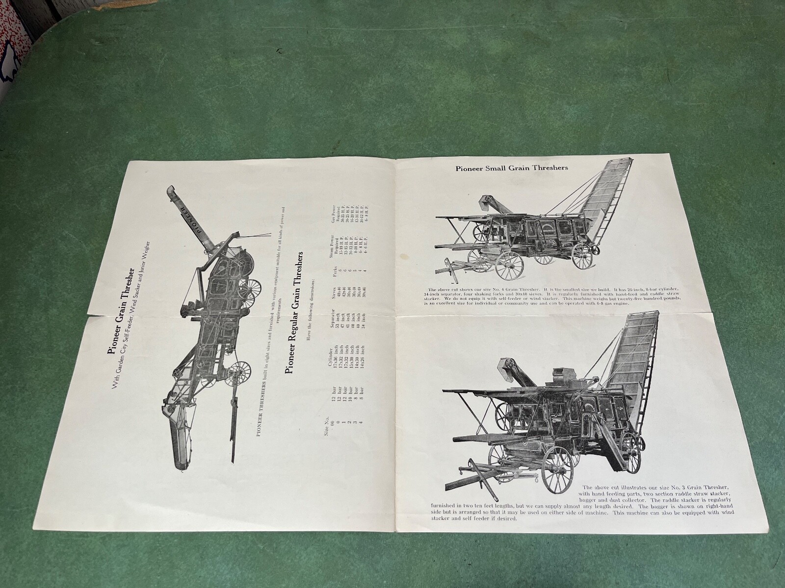 Original Pioneer Thresher Sales Brochure 1924