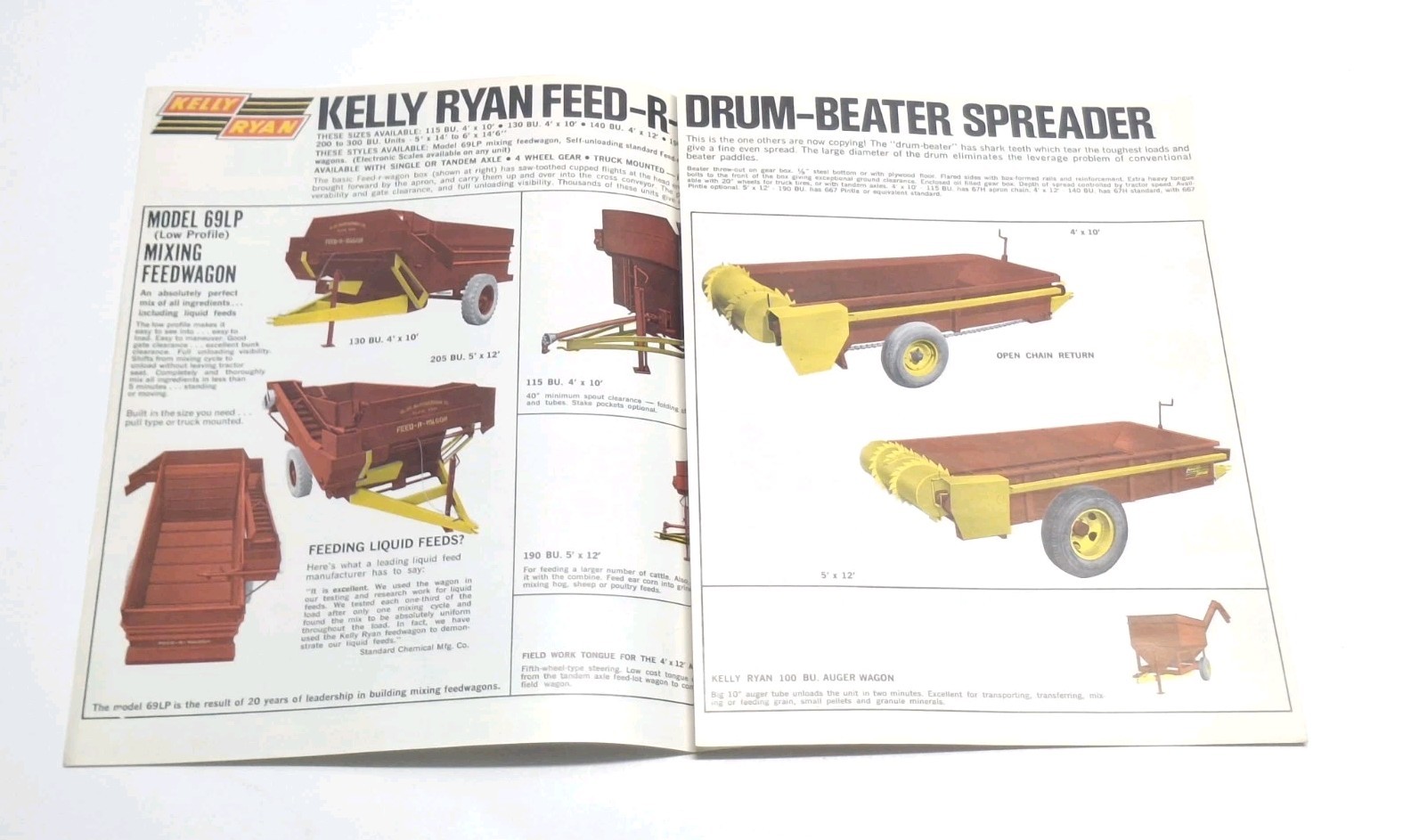 1960s The Kelly-Ryan Feeder Line Sales Brochure Blair NE Nebraska Farm Implement