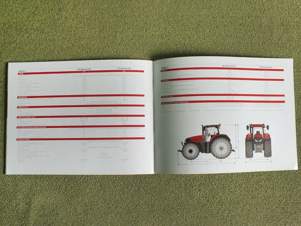 CASE IH OPTUM CVX Tractors Farm Agricultural Equipment Brochure Prospekt 2015