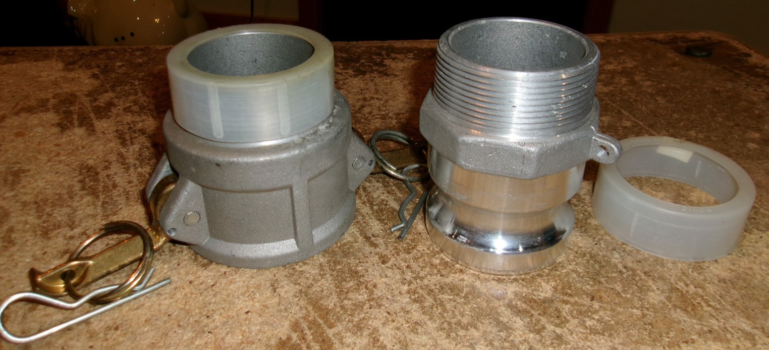 2-lot dixon 2&Prime; aluminum male + female water hose couplers new