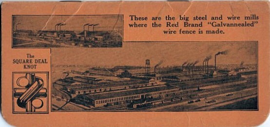 1930 Square Deal « Red rand » Fence Advertising Memo Book